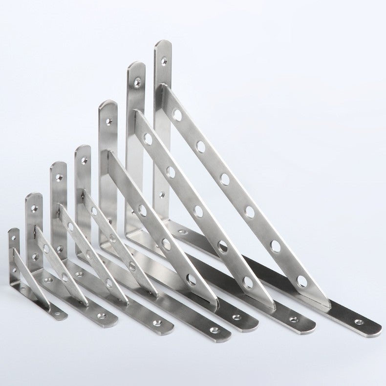 Solid Stainless Steel Thickened Wall Triangle Bracket Laminar Bracket Wall Storage Rack Support Rack Furniture Five - Image 5